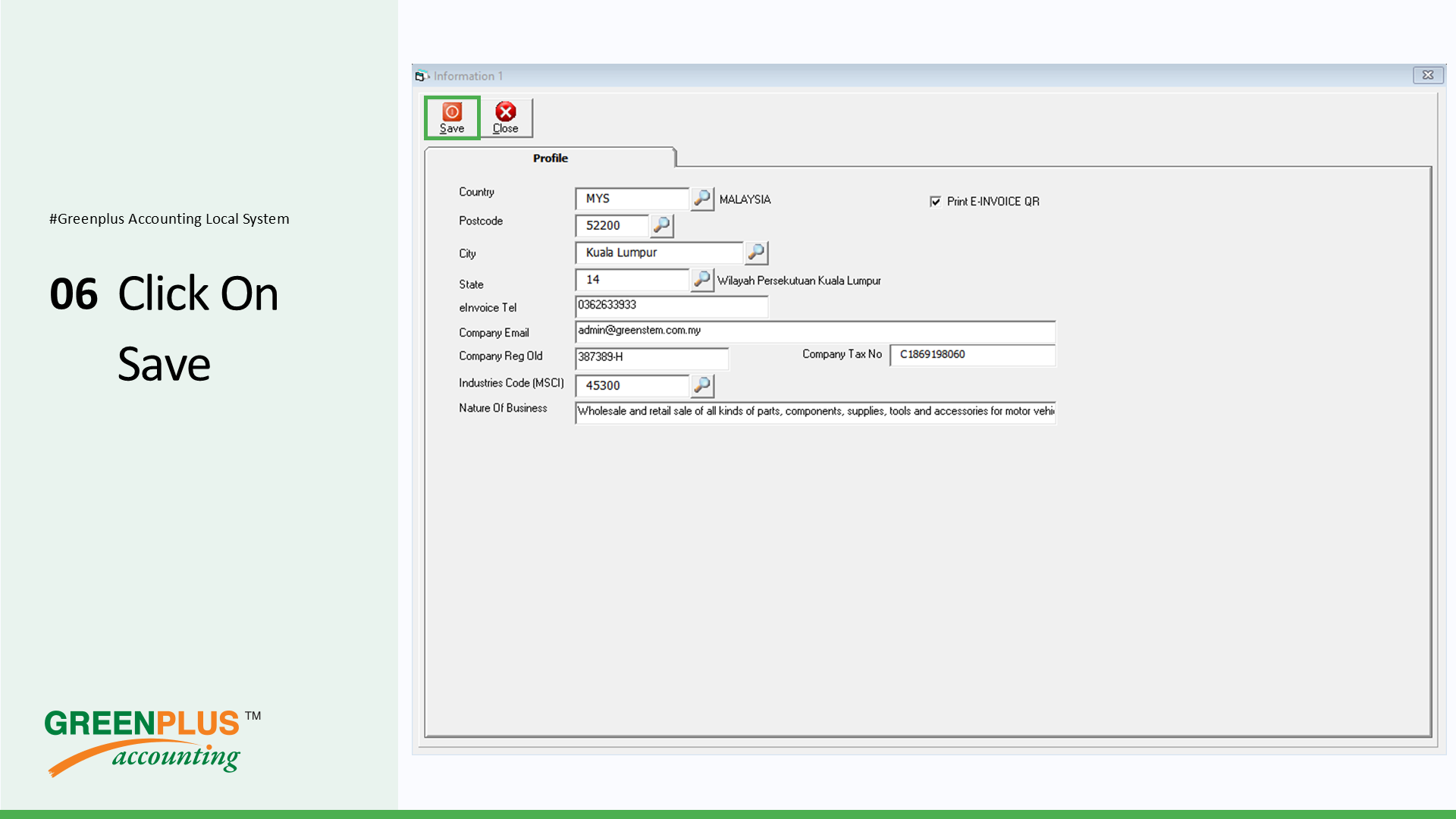 E-Invoice-In-Greenplus-System 20